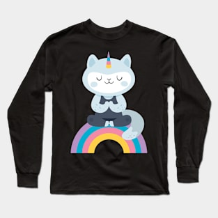 Yoga cat Long Sleeve T-Shirt